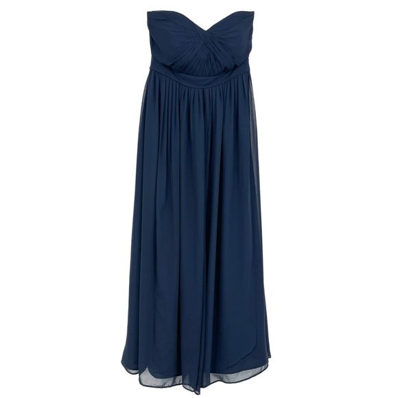Jenny Yoo Annabelle Navy Size 4 Dress Formal Convertible Navy Prom Bridesmaid - Picture 8 of 16
